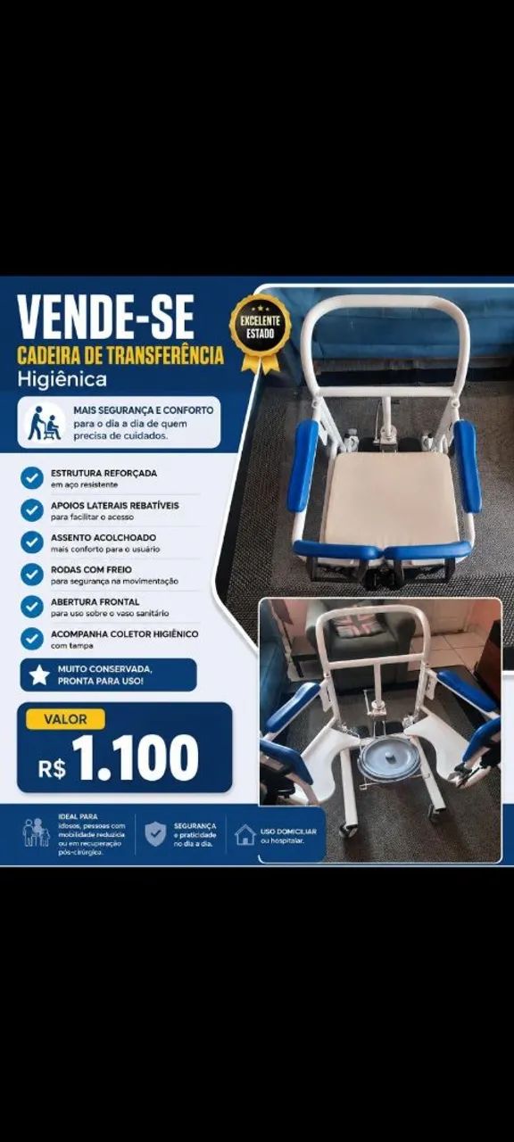 Vende-se cadeira de transferência. 