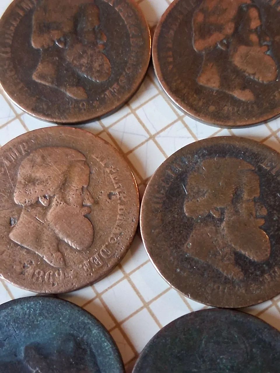 Lote com 9 moedas antigas de 20 Réis dom Pedro II  década 1860 - Foto 4