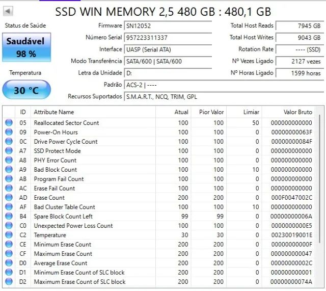 SSD SATA 480GB Winmemory - Mais Velocidade para Seu PC ou Notebook - Foto 2