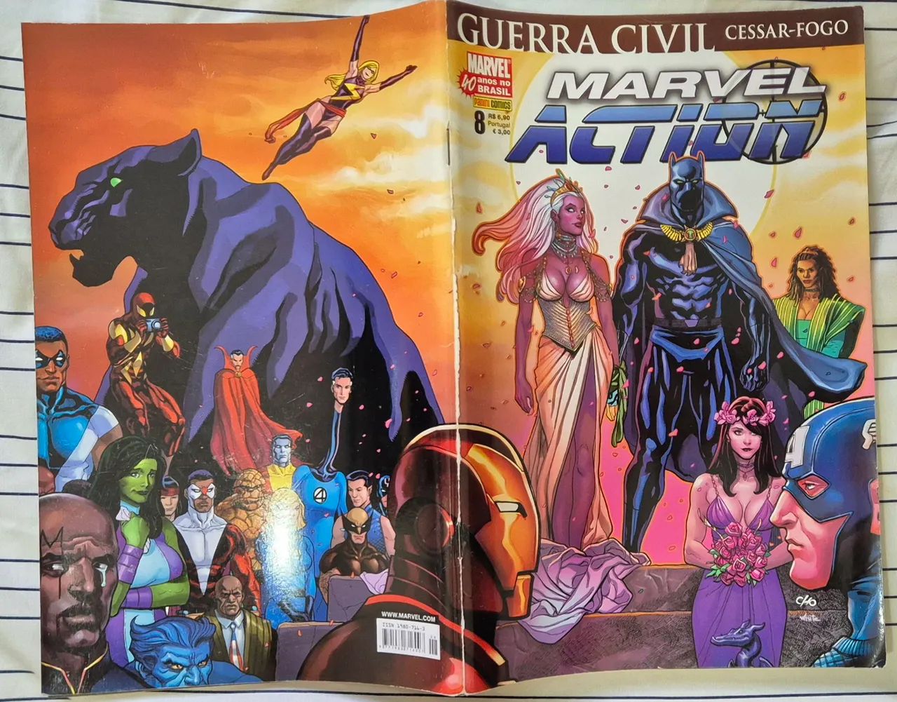 Marvel Action 8 (Guerra civil - casamento de Tempestade e Pantera