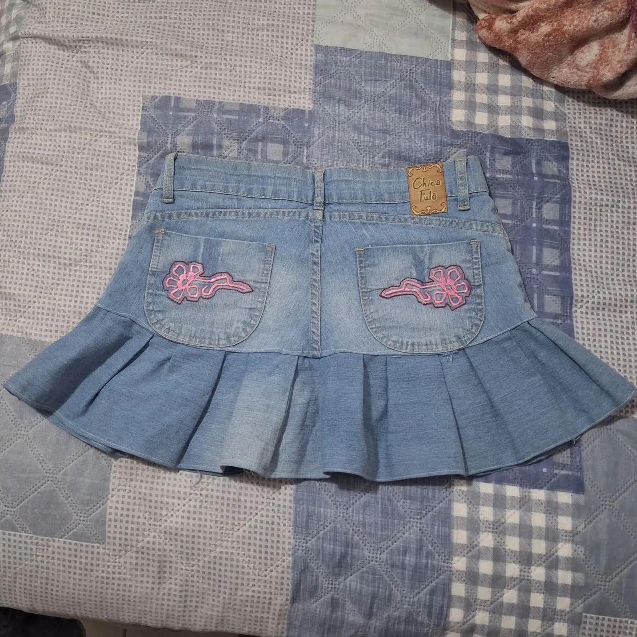 mini saia jeans upcycling - Foto 2