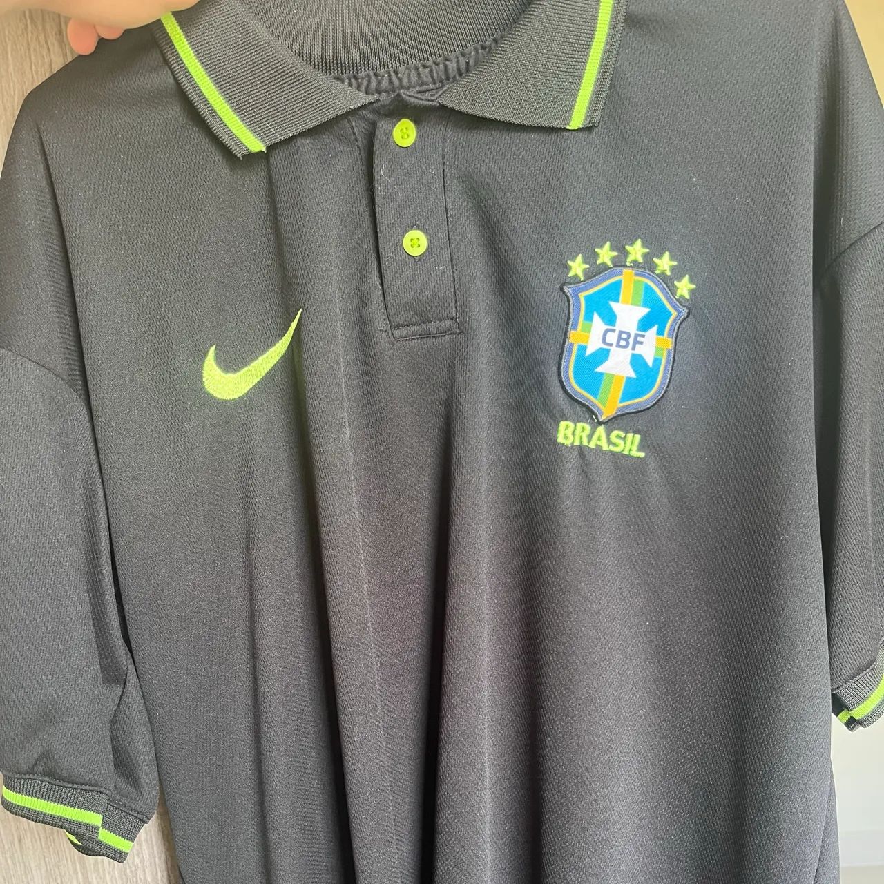 Camisa do Brasil Preta e Verde Polos 23 / 24
