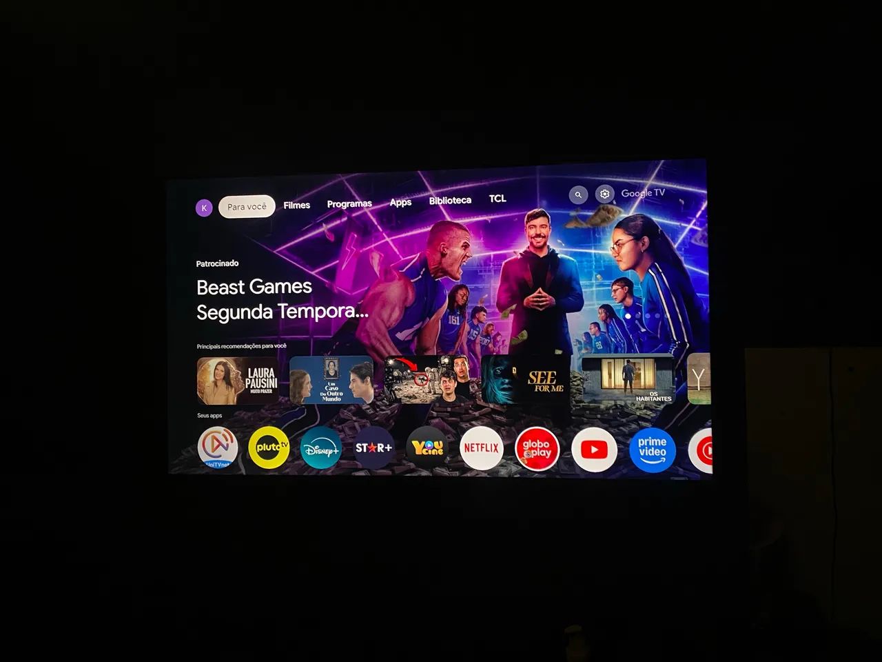 Tv TCL qled 55 polegadas Android tv