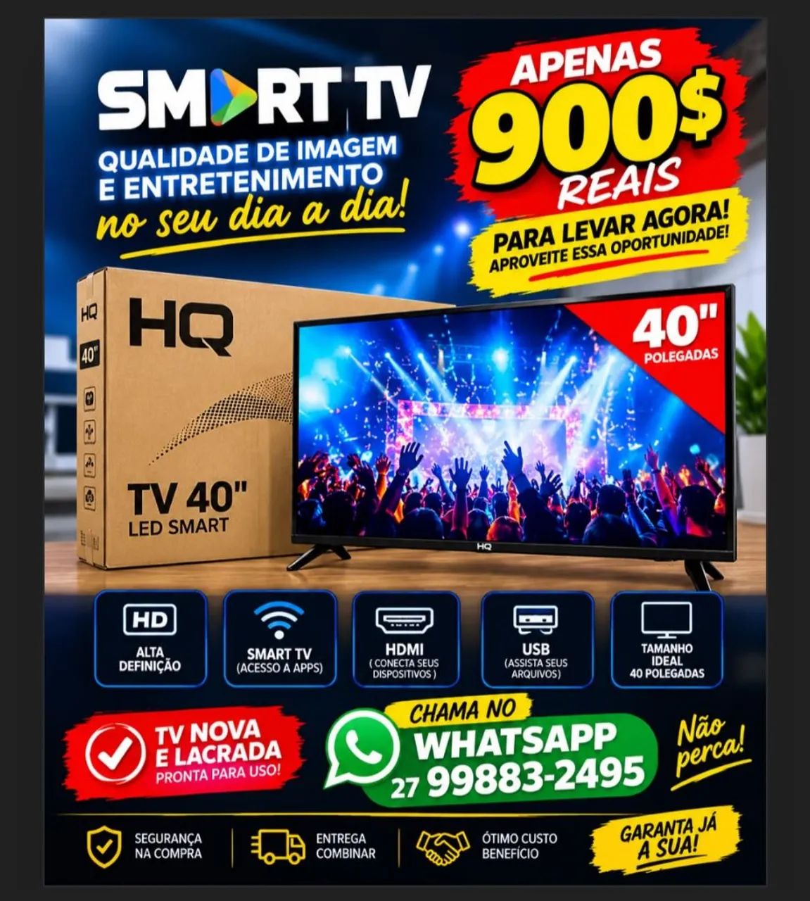 SmarTv 40 Polegadas (Na Caixa Nunca Usada)