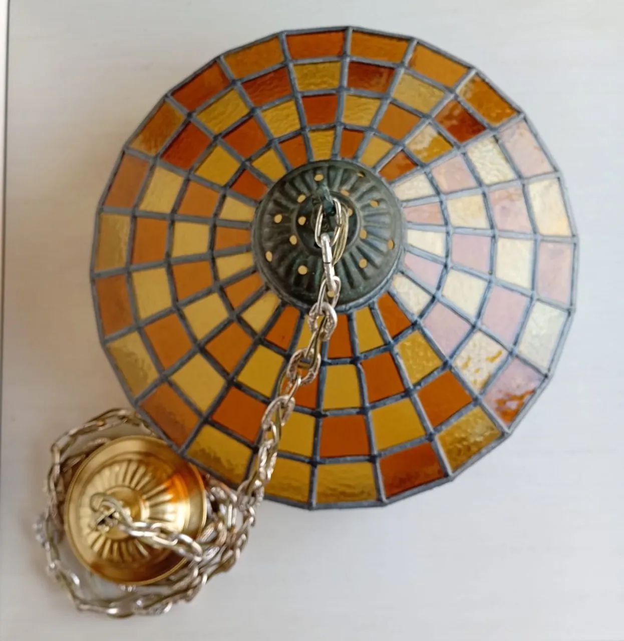 Lustre vitral antigo  - Foto 2