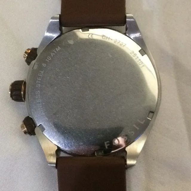 raro relógio fossil ch2727 10atm importado - Foto 4