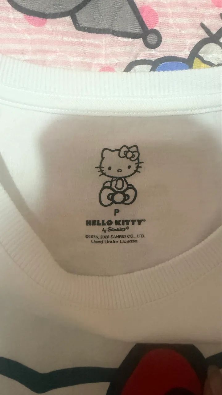 Camiseta Branca Hello Kitty Tamanho P - Foto 3