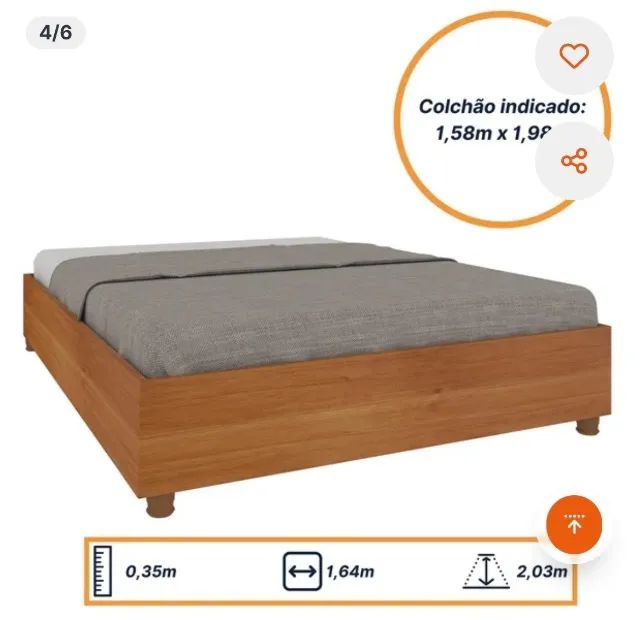 Queen-Size Double Bed with Headboard480039249527459843