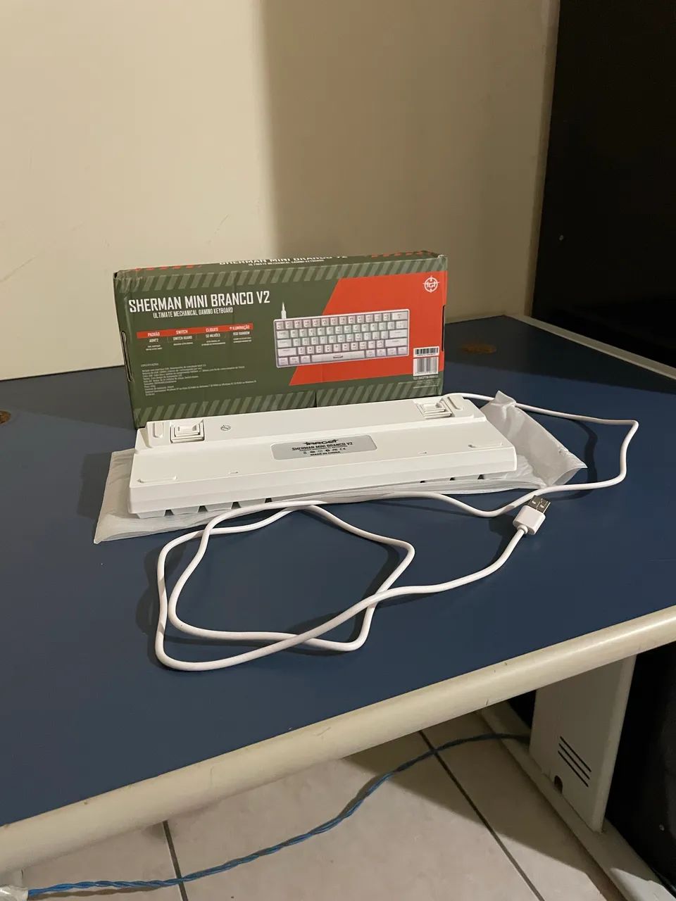 sherman mini branco v2 ultimate mechanical gaming keyboard - Foto 5