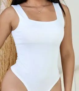 Body Feminino Decote Quadrado Novo