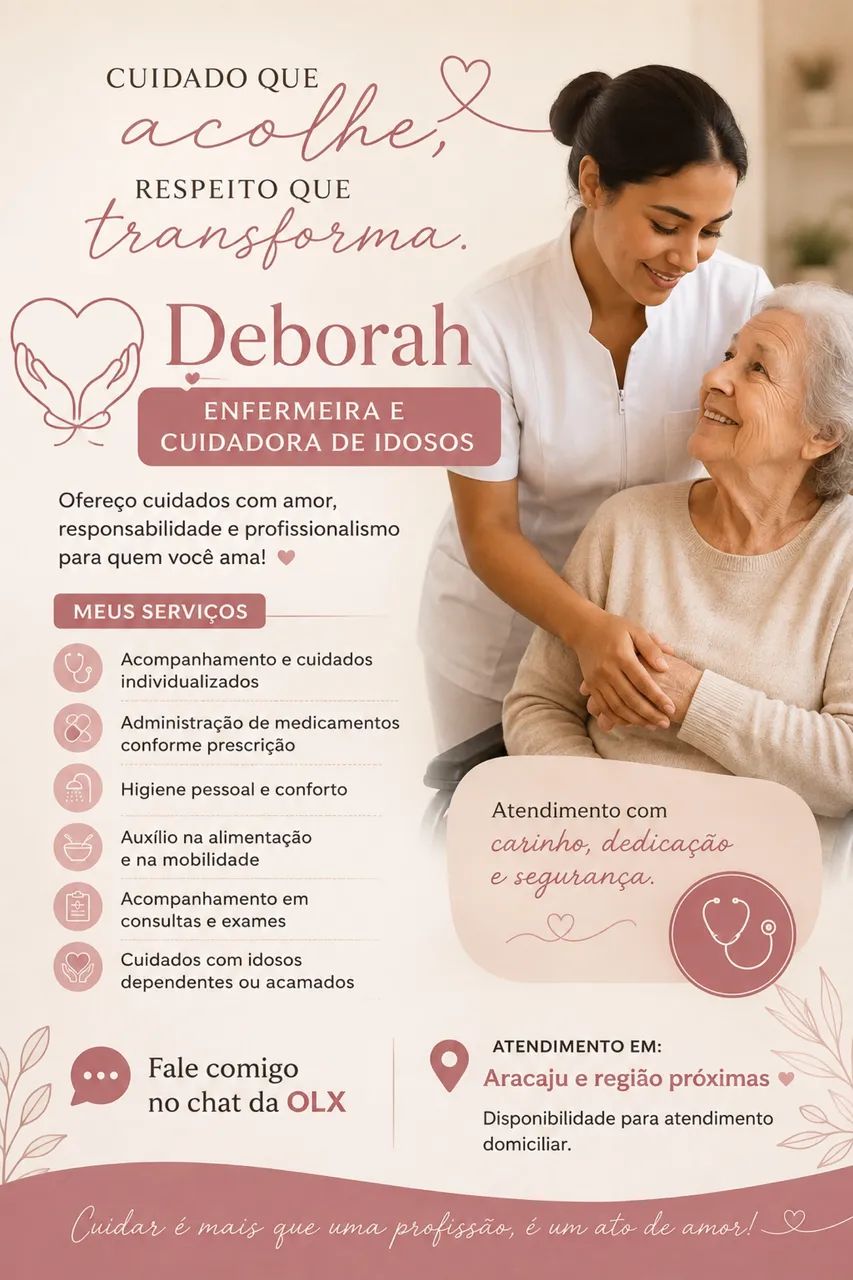 Enfermeira e cuidadora de idosos 