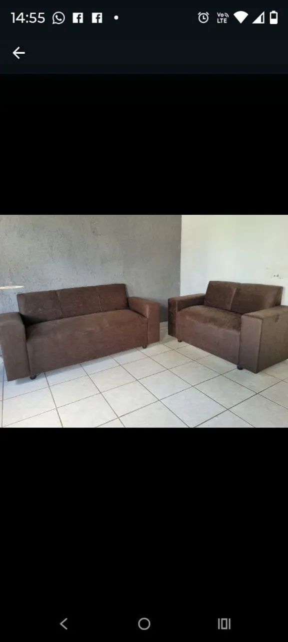 Lindo SOFÁ 2 E 3 LUGARES R$ 690 e vc só paga na entrega - Foto 2