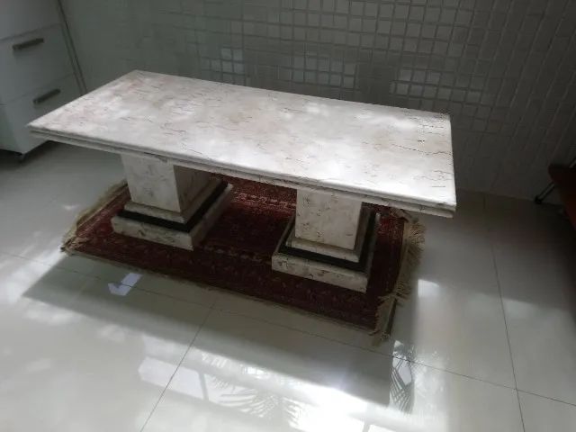 MESA DE CENTRO EM MÁRMORE BEGE BAHIA - Foto 2