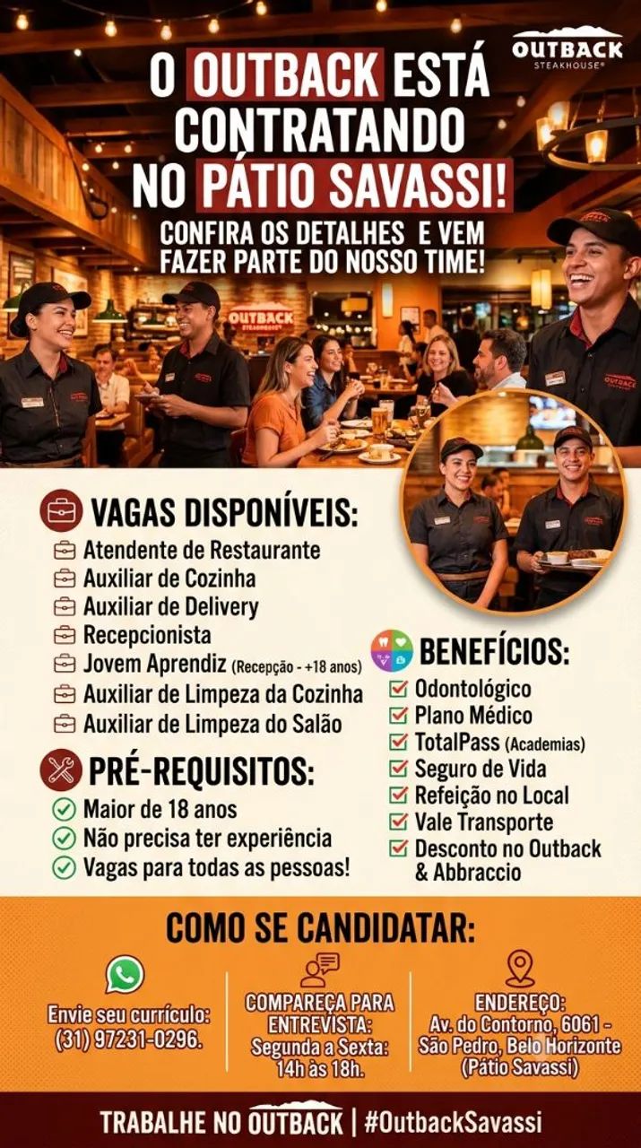 Vagas de emprego OUTBACK 