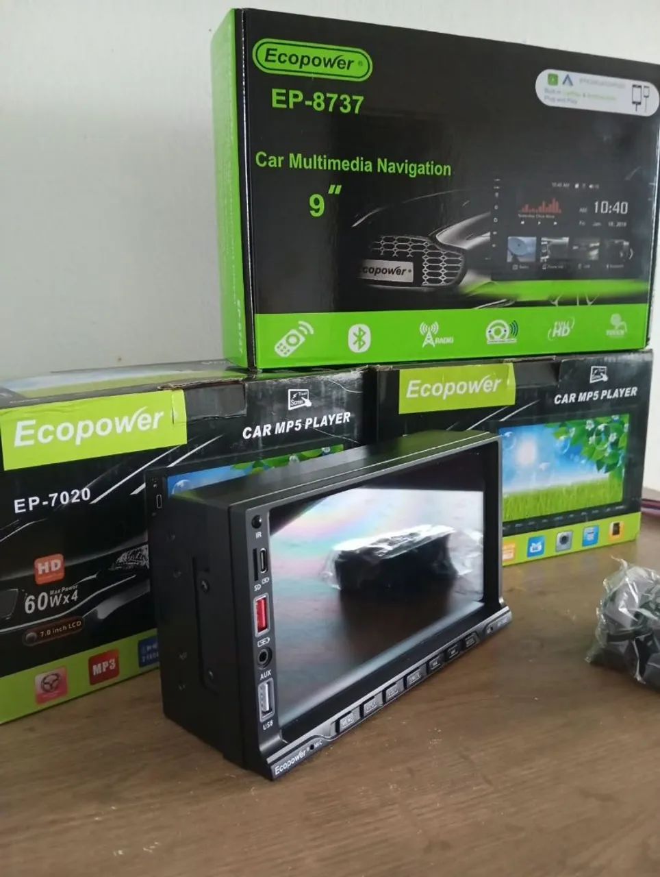 CENTRAL MULTIMÍDIA ORIGINAL ECOPOWER 7 POLEGADAS TOQUE NA TELA E BOTÕES ANALÓGICOS 60  - Foto 5