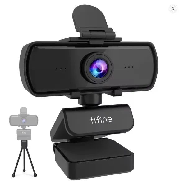 Webcam Full HD 144p 2K Com Microfone e Tripé Para Desktop e Laptop Ideal para Streaming