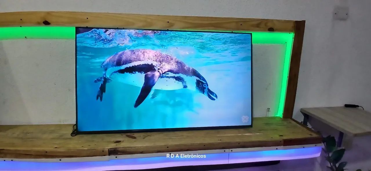 TV 55 polegadas smart Android 4k com cabo controle todos apss YouTube e Netflix Bluetooth  - Foto 2