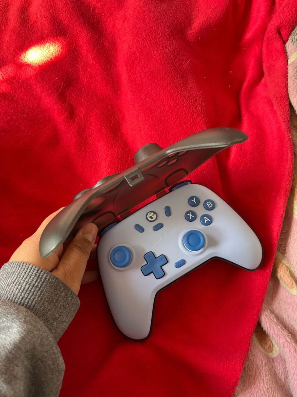 Controle GameSir T4 Nova Lite Tri-Mode - Hall Effect Multi Plataforma AZUL NOVO - Foto 5