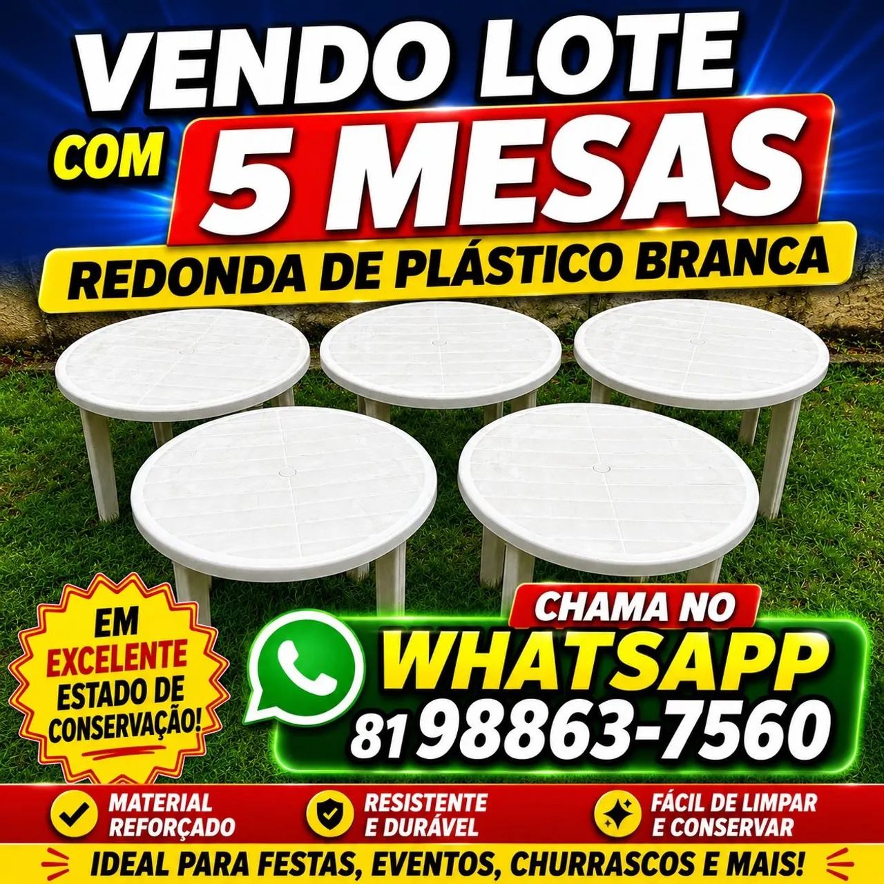 Mesas de plástico 
