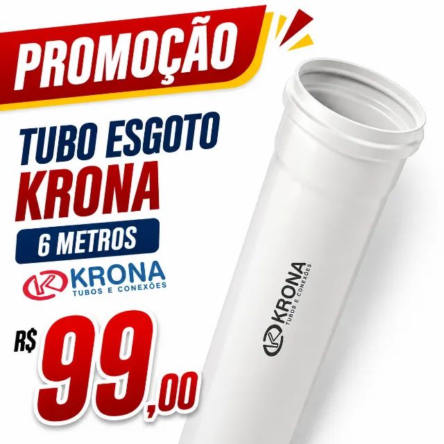 Tubo esgoto krona 6 metros krona