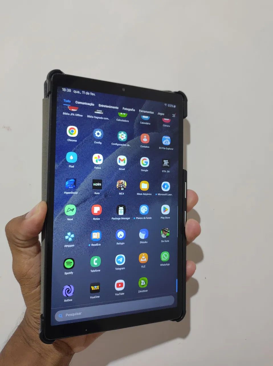 Samsung tab A7 lite funciona TUDO, com case nova. - Foto 3