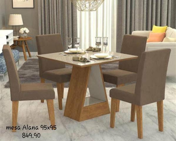 Conjunto de mesa alana 95x95 " ENTREGA HOJE OU EM ATÉ 24 HORAS - ZAP *