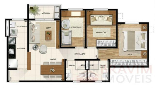 Apartamento com 3 quartos em Morada de Laranjeiras - Foto 19