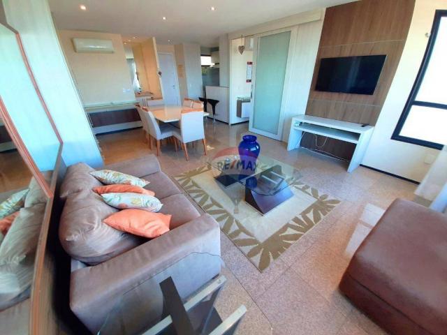 Apartamento mobiliado em Ponta Negra, andar alto e linda vista - Foto 6