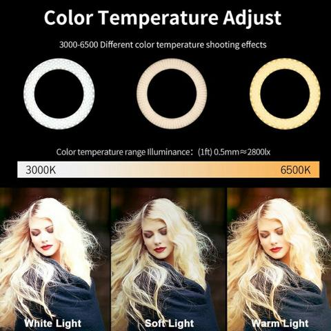 Ring Light - Anel de Luz para maquiagem, filmagem e etc - Foto 3