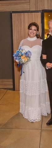 Vestido de Noiva Doce Maria Off-White - Único e Impecável!