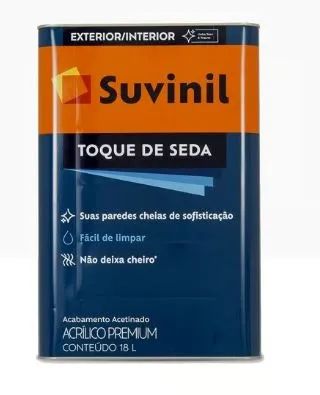 R$ 549,90 Tinta Toque de Seda Acrilica Acetinado 18L Branco Neve 