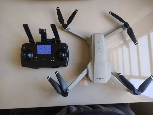 Drone Kf 102 Gps Gimbal Câmera 4k 1 Bat. Cinza  Maleta( Suporte 3D + Drone Pad - 110cm) 