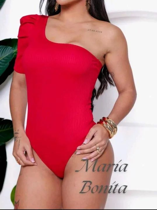 Body Vermelho de Alça Única