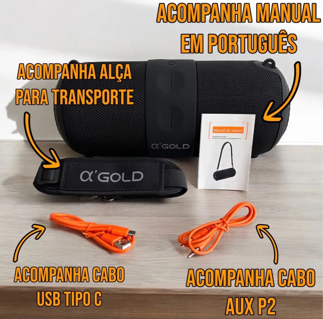Caixa de Som Bluetooth Portátil 30W - A'Gold - Foto 2