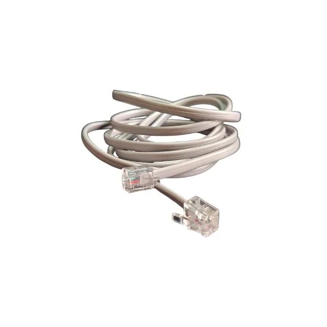 Cabo Fio Extensão Lisa Para Telefone RJ11 - Foto 4