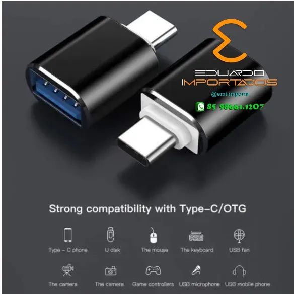 Adaptador Otg Usb Para Usb Tipo C Macho - Foto 2