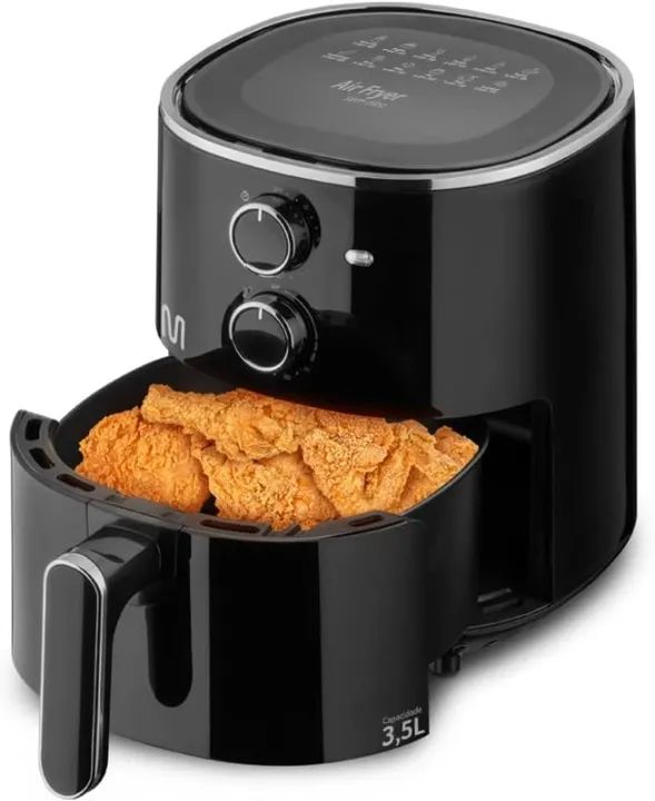 Fritadeira Air Fryer Multilaser CE198, 3,5L, 1500W, preto, 110V - (NOVO) - Foto 4
