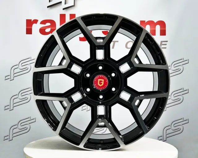 Jogo de Roda Gisa Flow Form YA9554 Preto Diamantada 6x139,7 - 22x10 Offset 20
