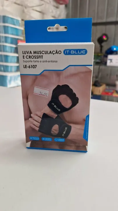 Luva de musculação masculina