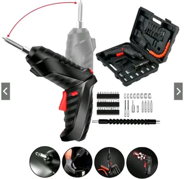 kit Parafusadeira/furadeira 48 Pçs À Bateria 