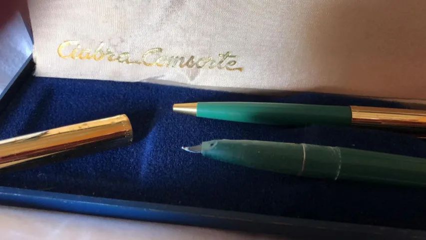 Johann Faber 66 Luxo - Jogo Tinteiro + Esferográfica - Vintage - Foto 4