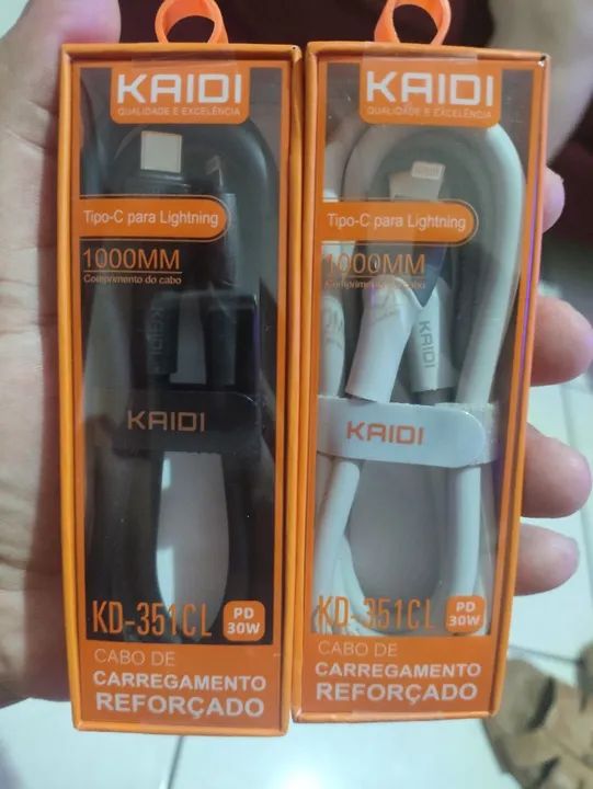 Cabo de Carregamento Reforçado para Smartwatch - 1m - Tipo C para Lightning - PD 30W