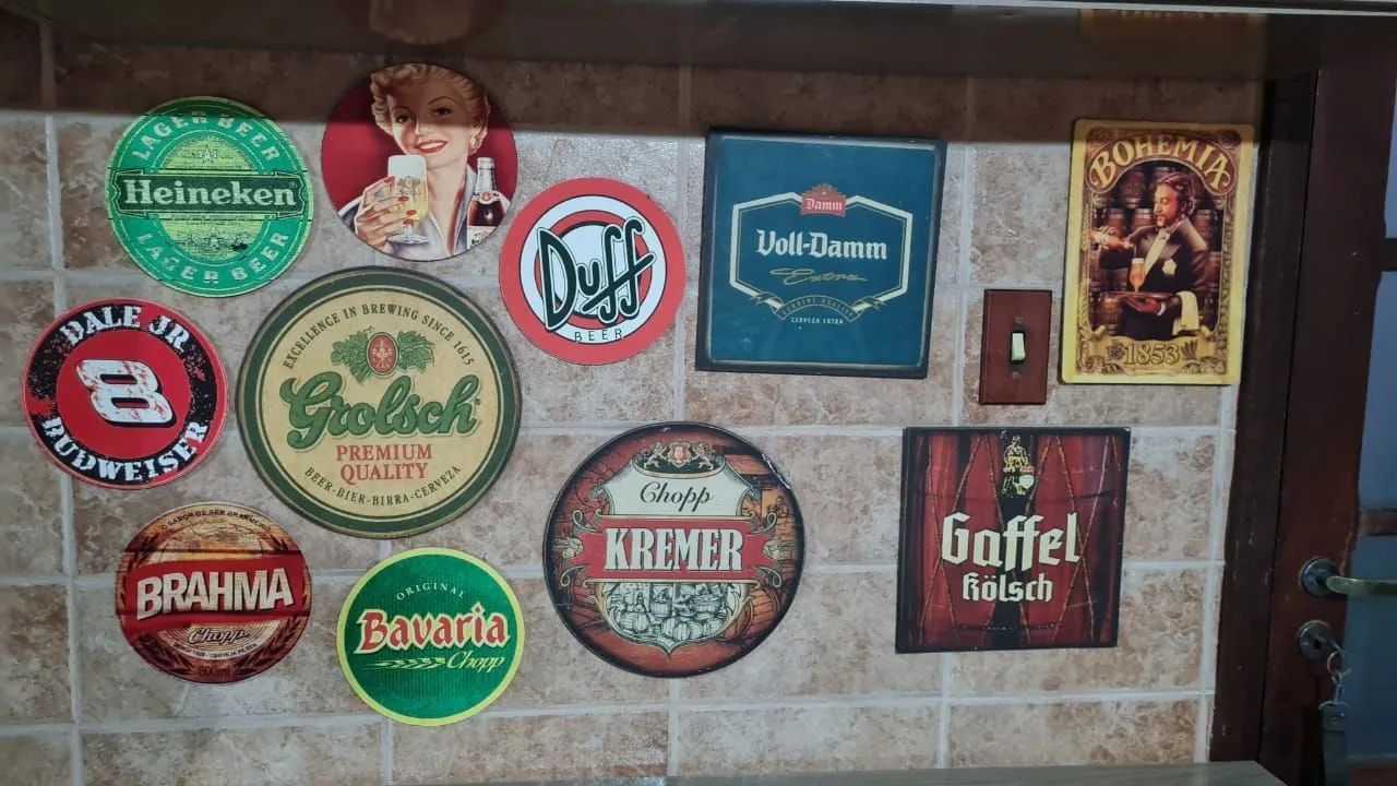 Kit de Placas Decorativas de Cerveja - Estilo Vintage
