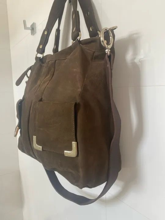 Bolsa em Couro Nabuco marrom Shoestock  - Foto 3
