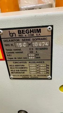 Disjuntor M T Motorizado Beghim 630 A P L 15 C - Foto 2