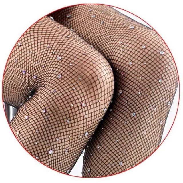 Meia Calça Arrastão com Brilhos - Foto 2