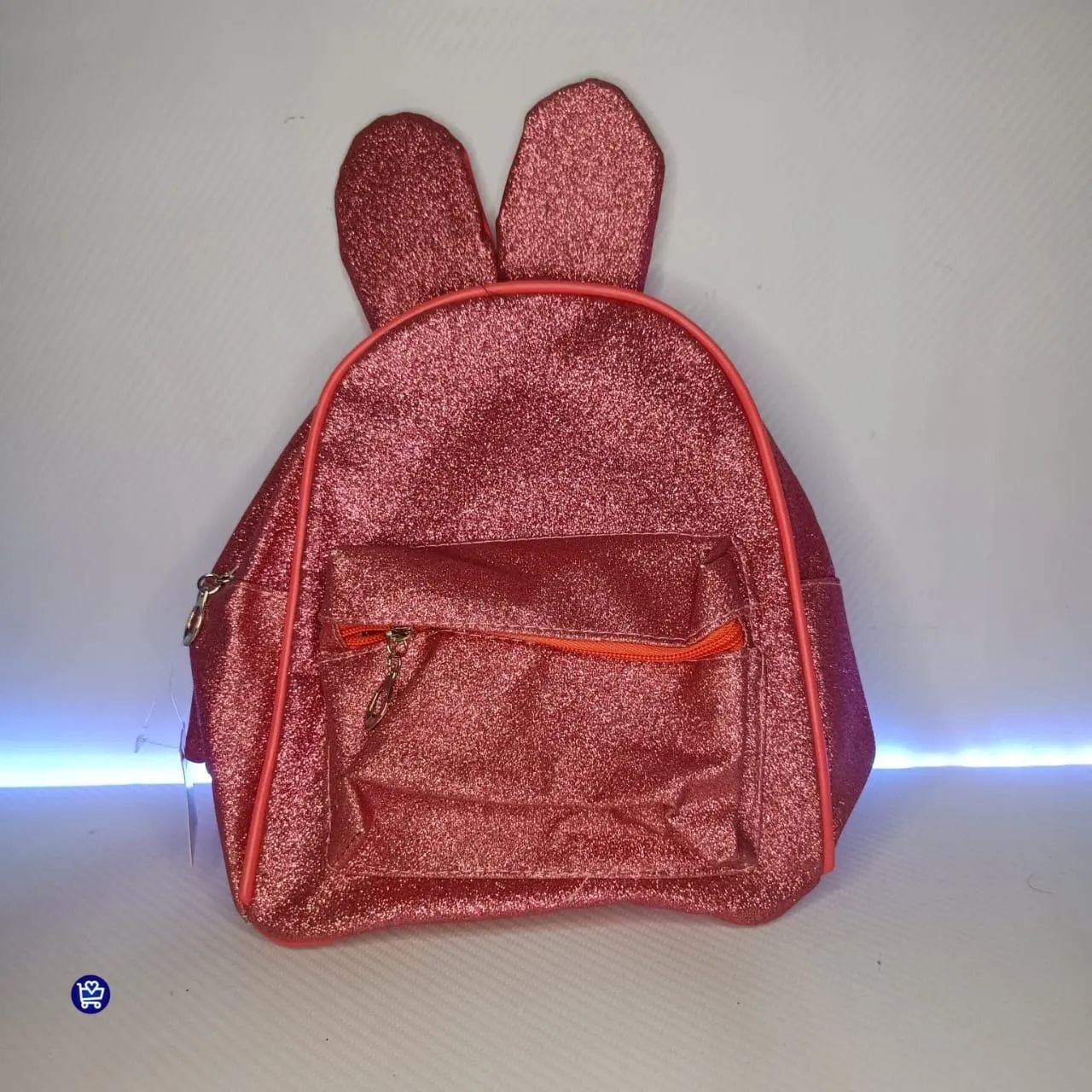 Mochila Rosa Glitter com orelhas de coelho - Foto 3