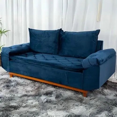 Sofá Living 3 lugares Berlim 2.00m Veludo- Entrega Rápida