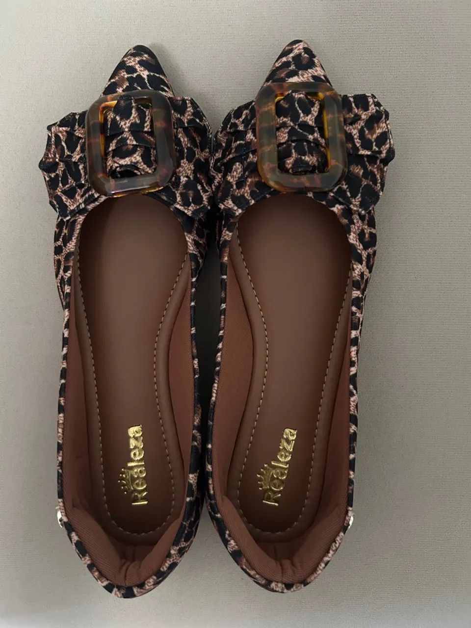 Sapatilha Feminina Bico Fino Animal Print