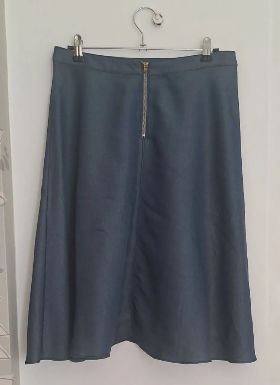 Saia em algodão no padrão Jeans - Foto 2
